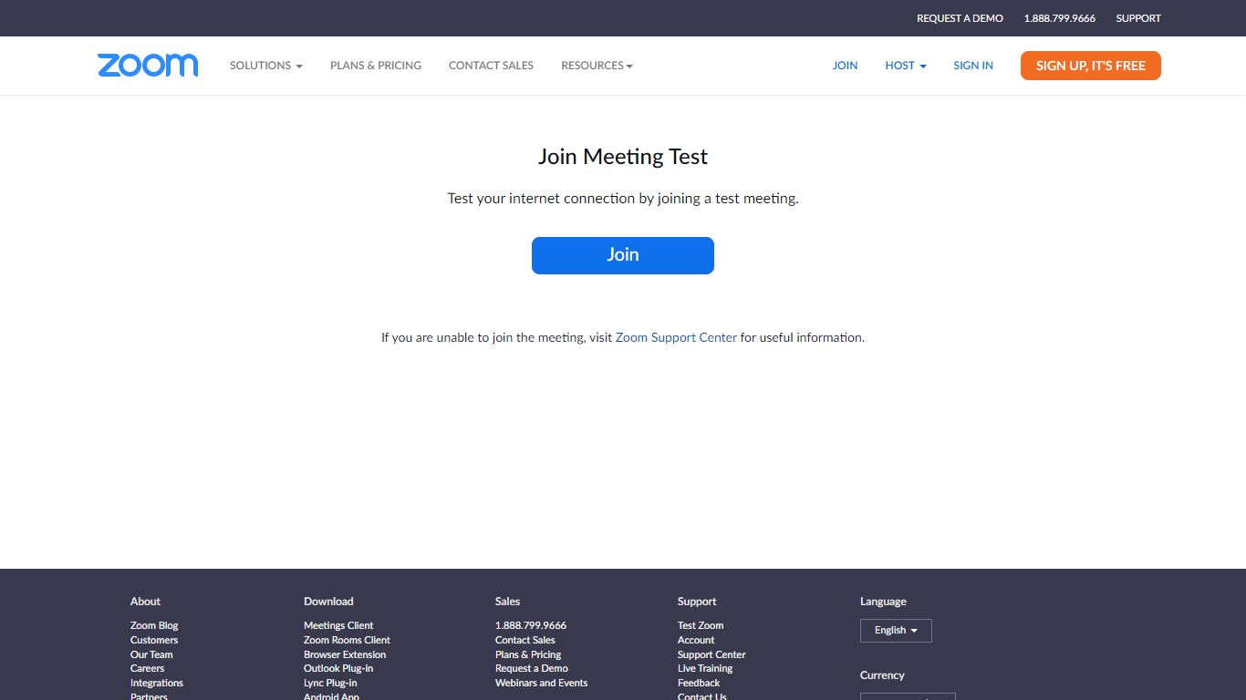 Join a Test Meeting - Zoom